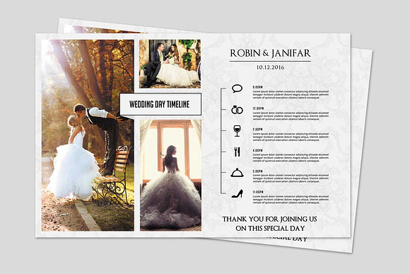 Wedding Day Timeline Template-178 in Flyer Templates - product preview 1