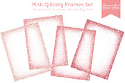 Pink Glittery Frames Set