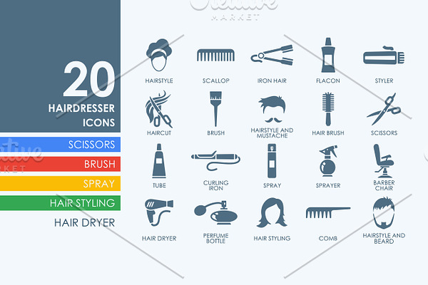 20 Barber Shop icons