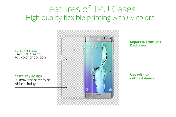 Galaxy S6 Edge+ TPU Case UV Print in Product Mockups - product preview 3