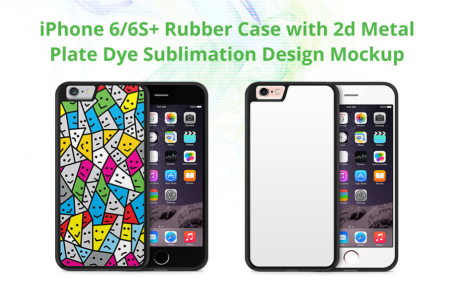 iPhone 6-6S+ 2d Rubber Case Mock-up