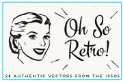 28 Authentic Retro 1950s Vectors