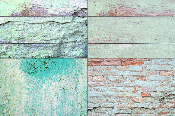 Teal painted wood brick wall texture in Textures - product preview 2