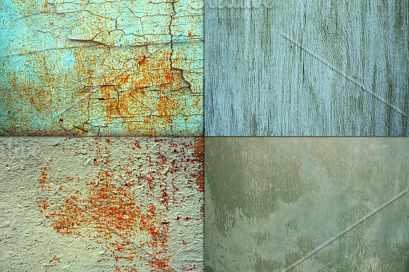Teal painted wood brick wall texture in Textures - product preview 3