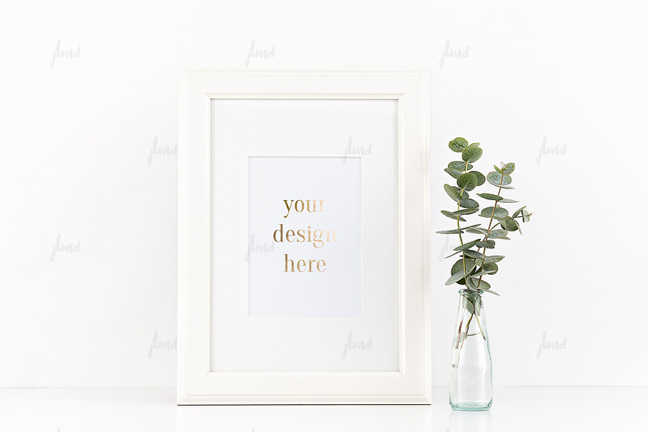 Styled Stock White Frame Mockup ♥ in Print Mockups - product preview 8