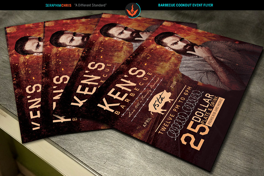 Barbecue Restaurant Flyer Template