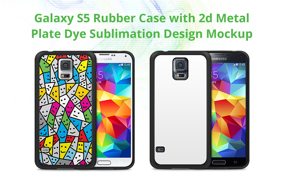 Galaxy S5 2d Rubber Case Mock-up