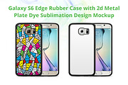 Galaxy S6 Edge 2d Rubber Case Mockup