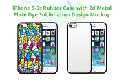 iPhone 5-5s 2d Rubber Case Mock-up