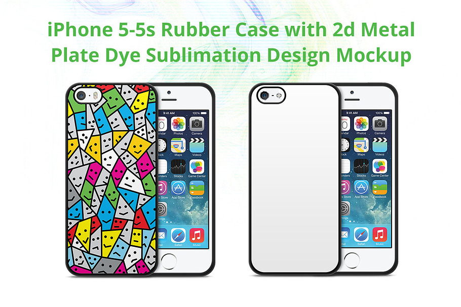 iPhone 5-5s 2d Rubber Case Mock-up
