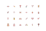 Pure Love illustrated icons