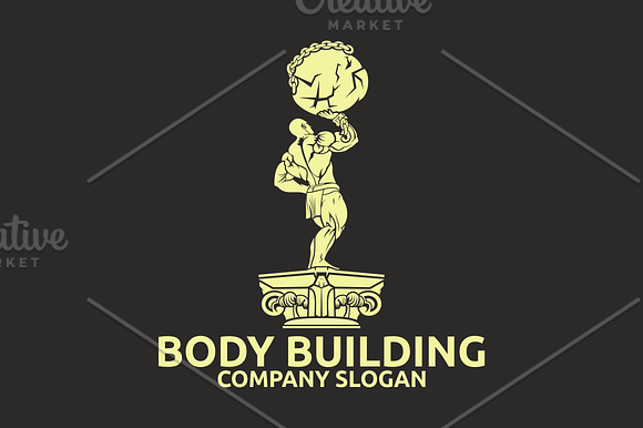 Body Building in Logo Templates - product preview 1