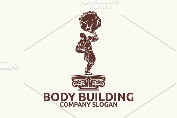 Body Building in Logo Templates - product preview 2