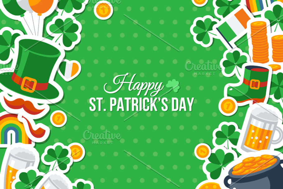 St. Patrick's Day Card in Illustrations - product preview 8