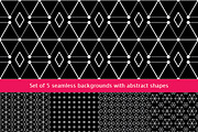 Set of 5 seamless backgrounds