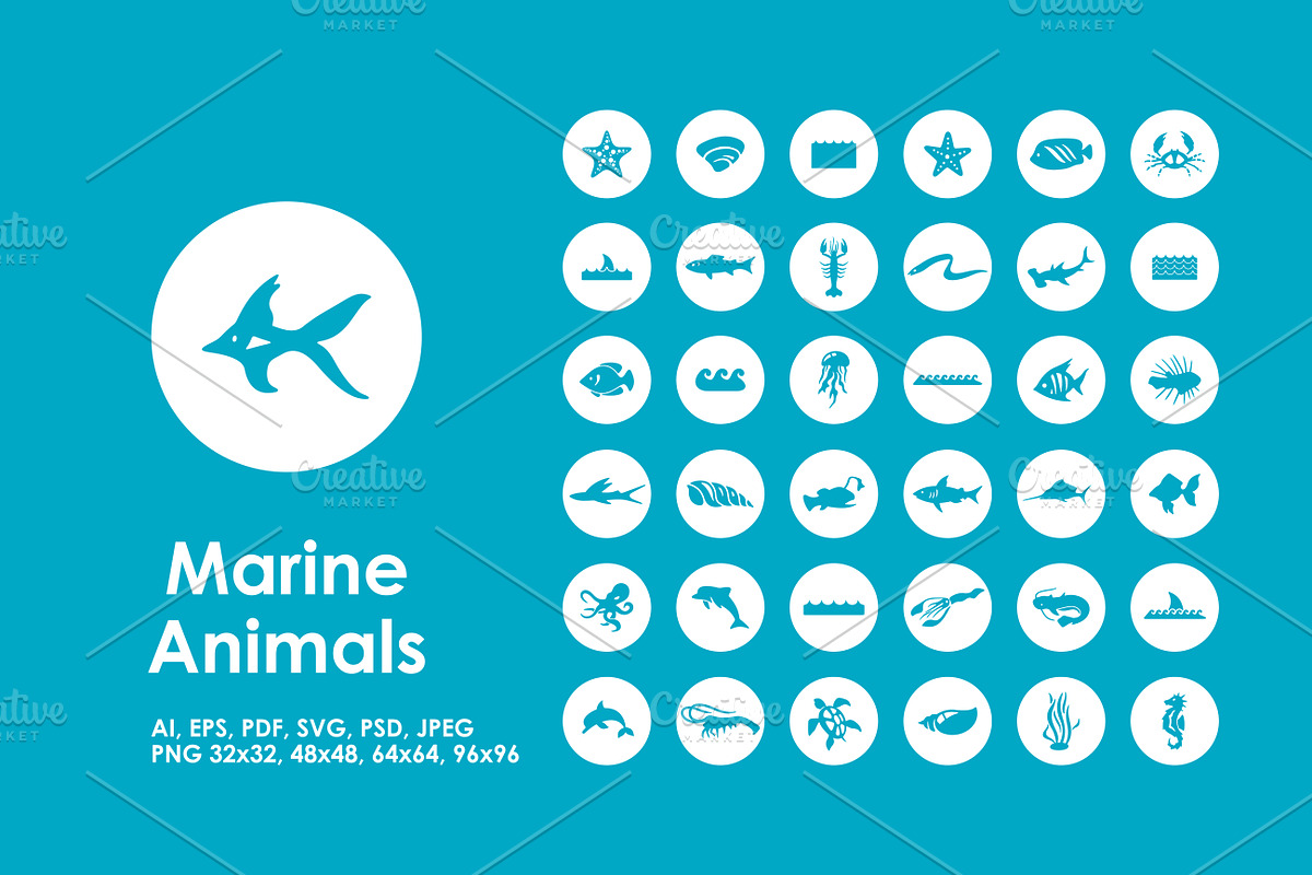 Marine Animals icons in Icons - product preview 8