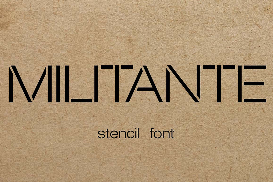 Militante Stencil Font in Military Fonts - product preview 8
