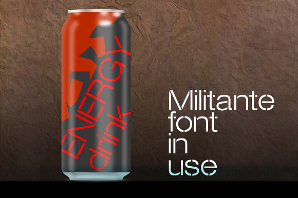 Militante Stencil Font in Military Fonts - product preview 3