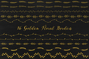 Gold Floral Border Clipart