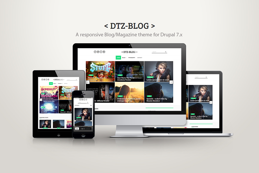 DTZ-Blog - A blog/magazine theme in Drupal Themes - product preview 8