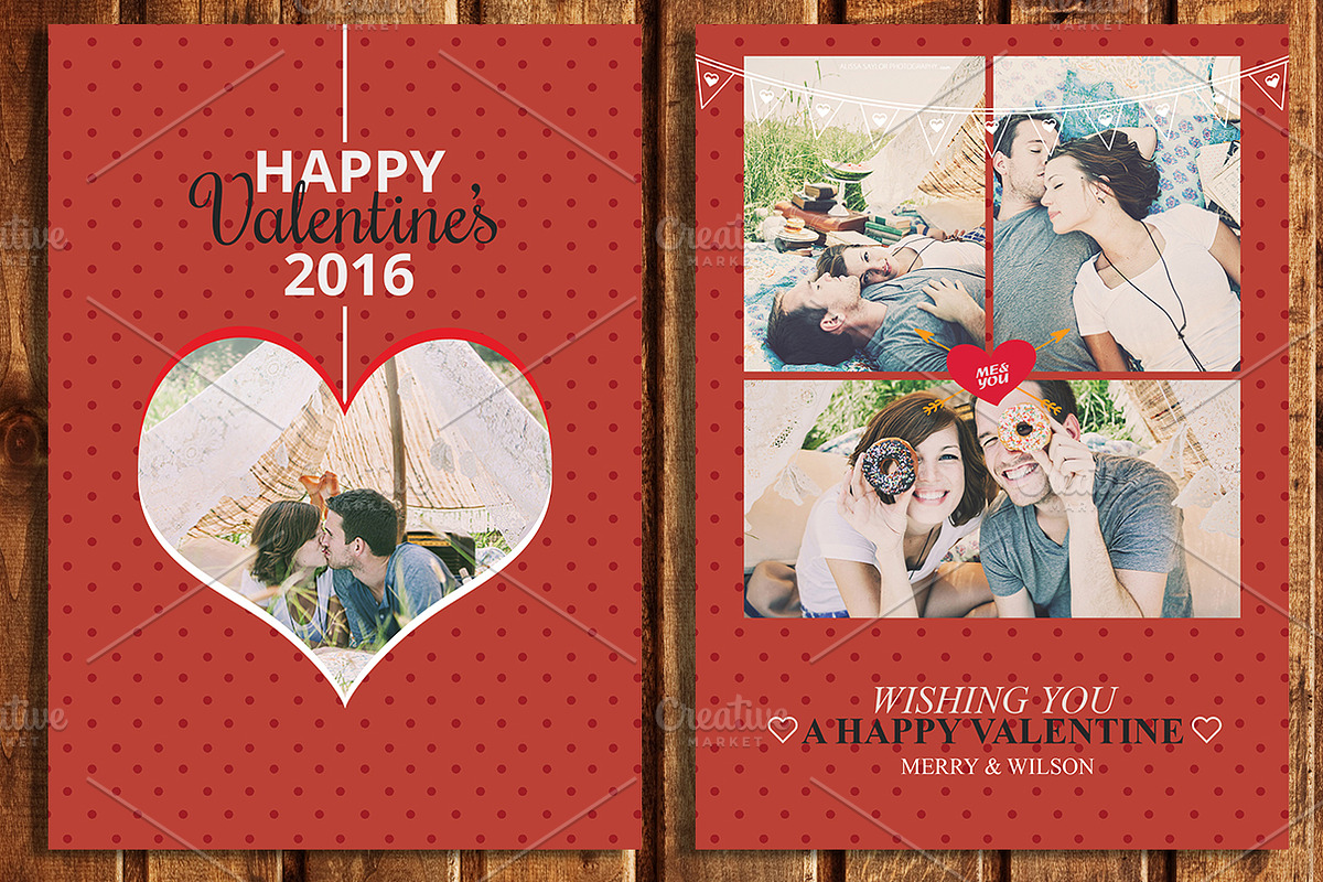 Valentine Card Template in Card Templates - product preview 8