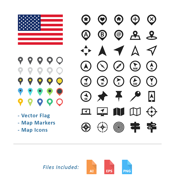 USA & States Vector Maps in Objects - product preview 2