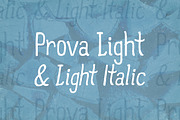 Prova Light & Light Italic