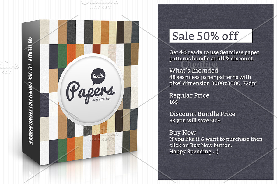 48 Seamless Paper Patterns Bundle in Patterns - product preview 8