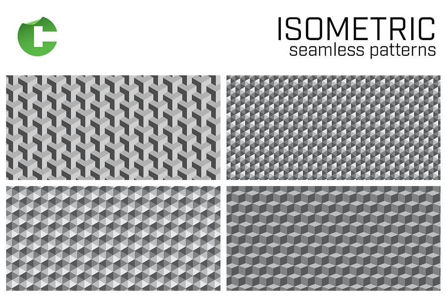Isometric - seamless patterns in Patterns - product preview 8