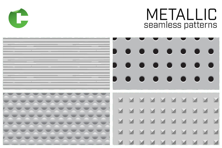Metallic - seamless patterns in Patterns - product preview 8