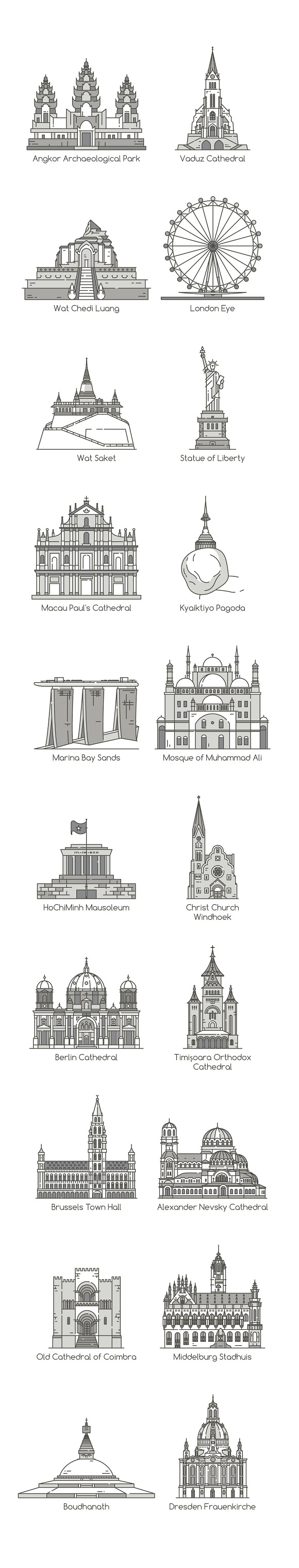 World's Famous Landmarks in Illustrations - product preview 2