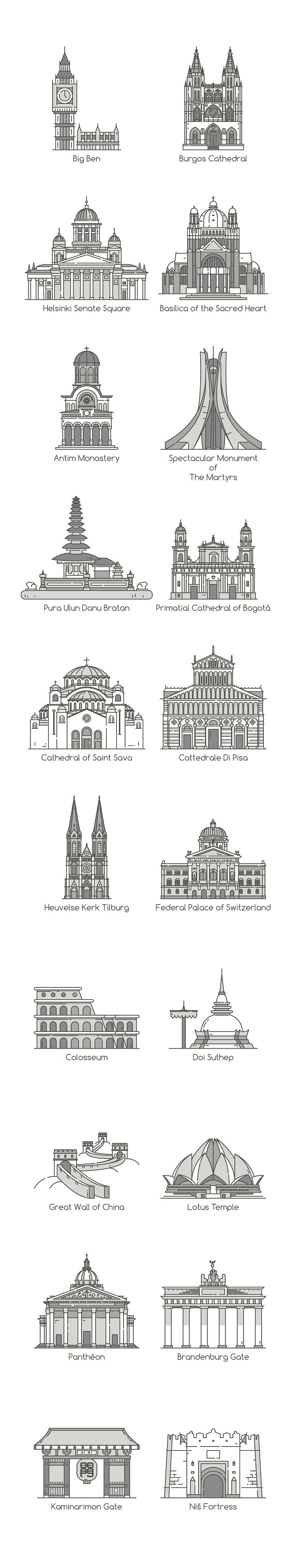 World's Famous Landmarks in Illustrations - product preview 3