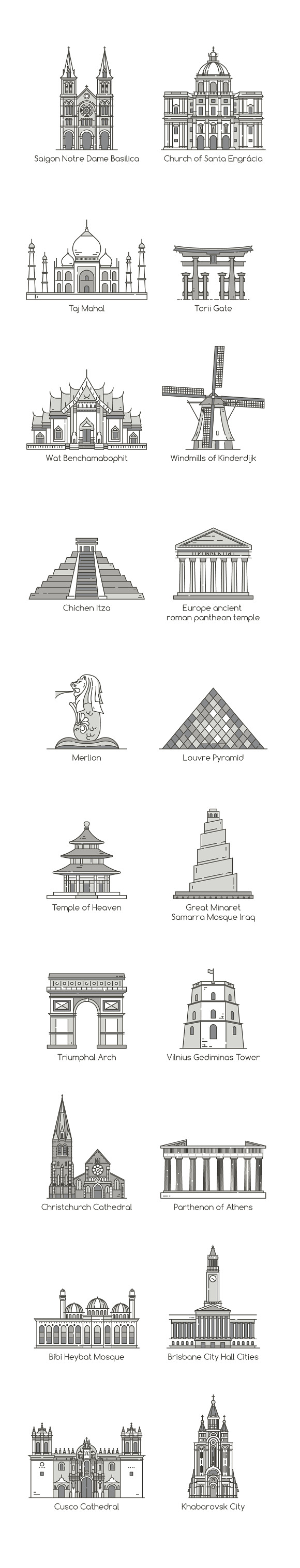 World's Famous Landmarks in Illustrations - product preview 4