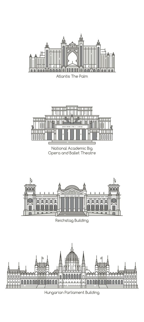 World's Famous Landmarks in Illustrations - product preview 8