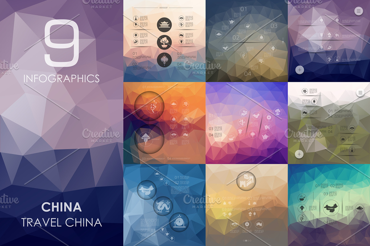 9 China infographics in Presentation Templates - product preview 8