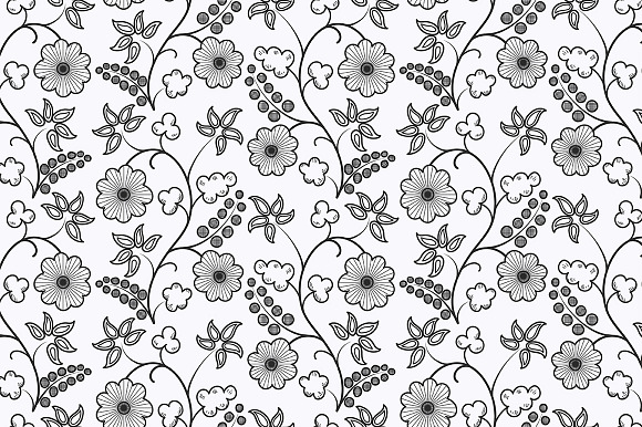 Set of floral seamless patterns in Patterns - product preview 2