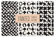 Painted Seamless Patterns Set 4