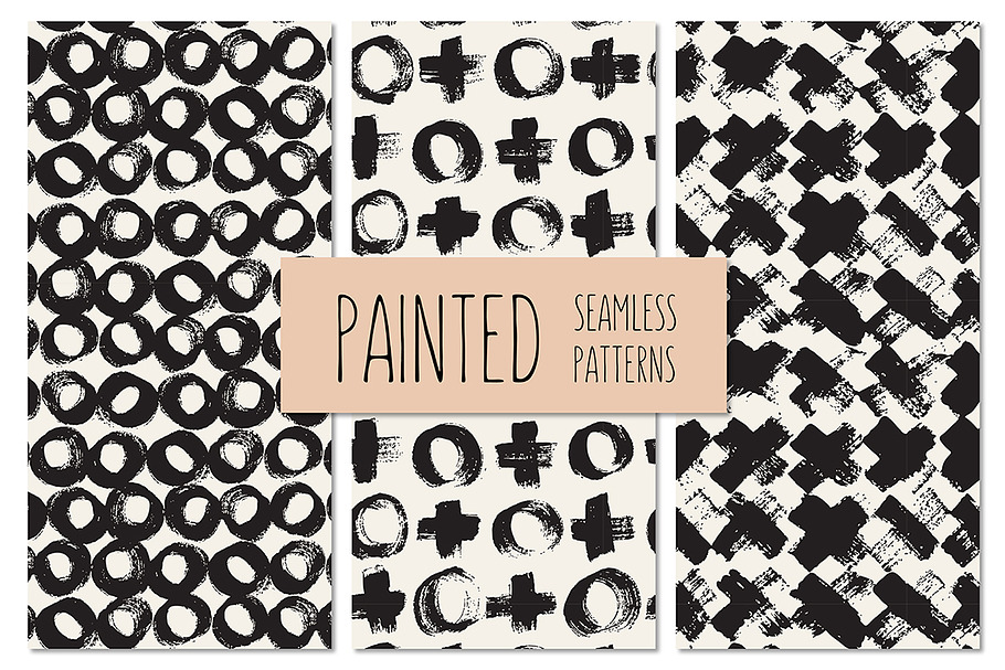 Painted Seamless Patterns Set 4 in Patterns - product preview 8