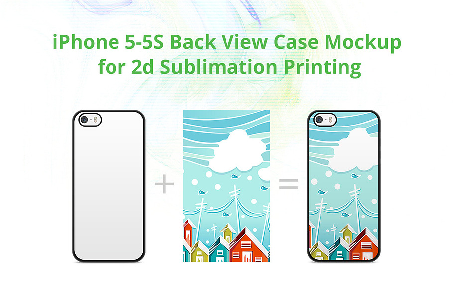 iPhone 5-5s 2d Case Back Mock-up