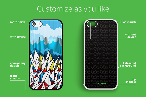 iPhone 5-5s 2d Case Back Mock-up in Product Mockups - product preview 1