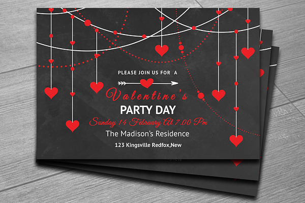 Valentines Day Party Invitation-V180