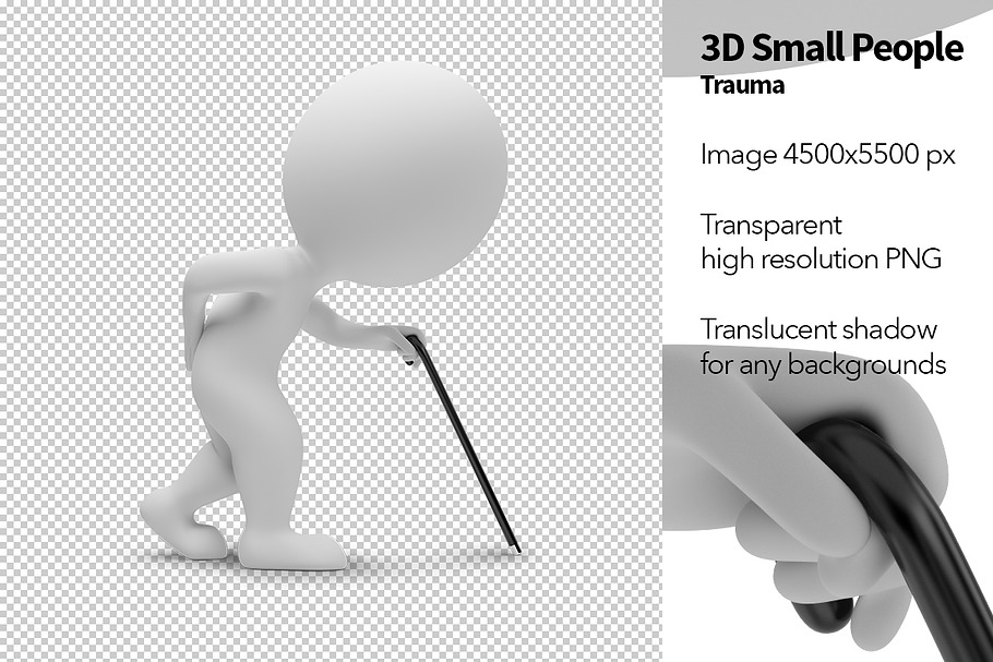 3D Small People - Trauma in Illustrations - product preview 8