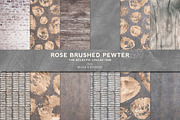 Rose Brushed Pewter & Painted Gold