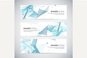 Abstract geometric banner design.
