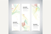 Abstract geometric banner design.