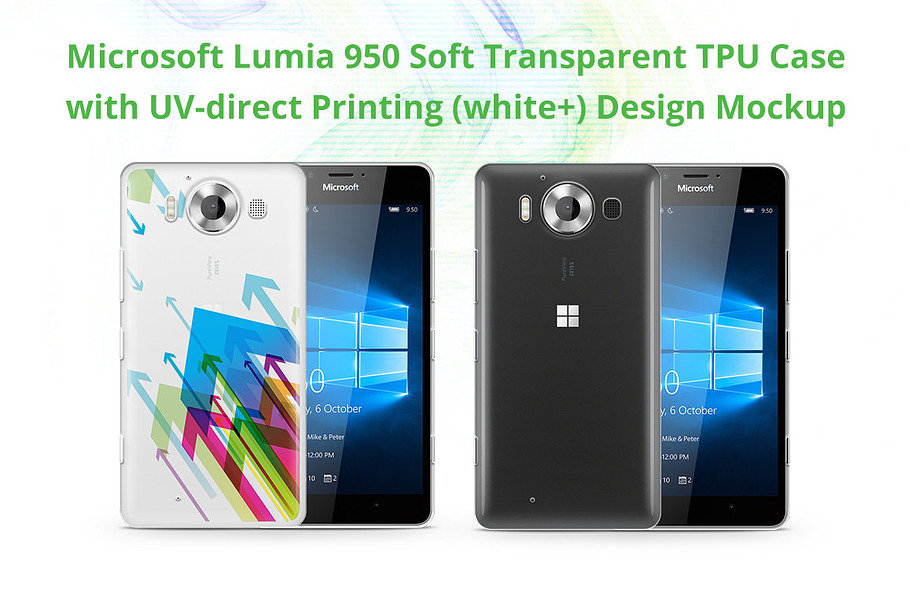 Lumia 950 TPU Case UV Print Mock-up