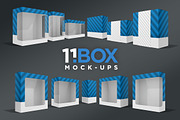 11 Box Perspective Package Mockups