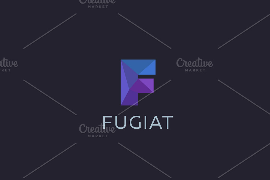Polygon letter F logo. Colorful font in Logo Templates - product preview 8