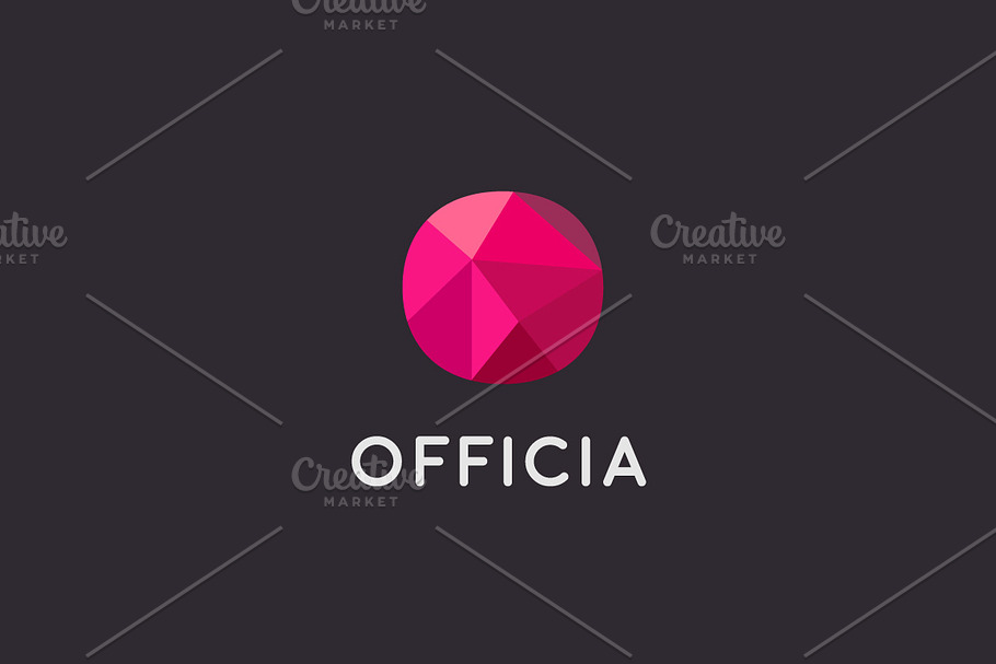 Polygon letter O logo. Colorful font in Logo Templates - product preview 8
