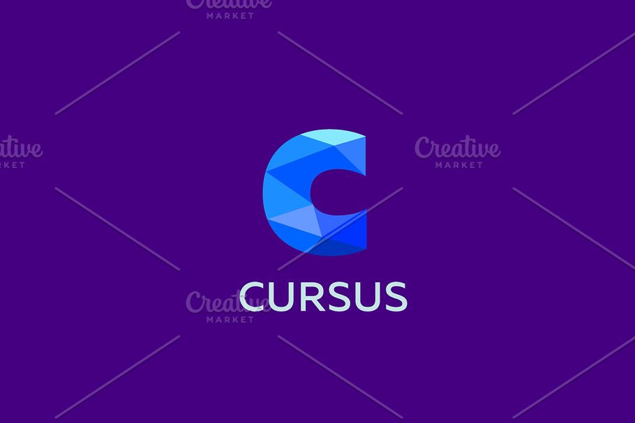 Polygon letter C logo. Colorful font in Logo Templates - product preview 8